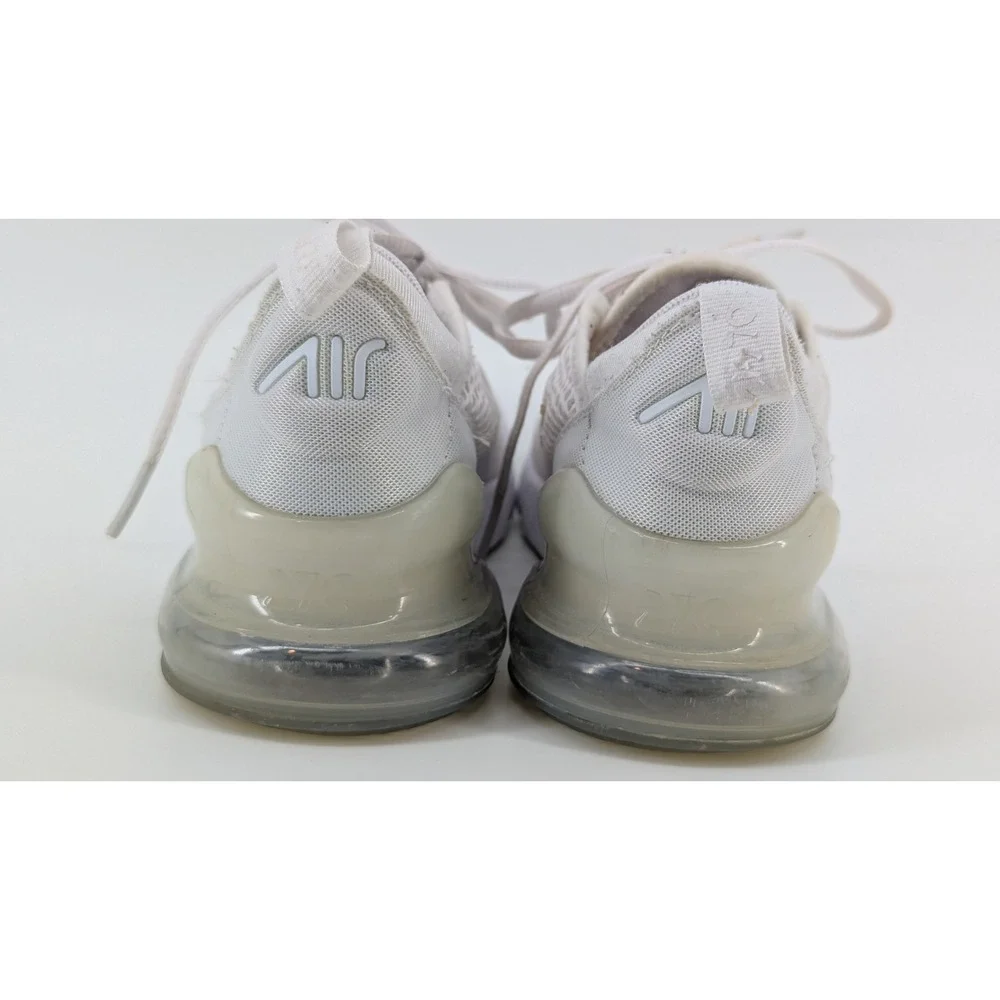 Nike Air Max 270 White Mesh Running Shoes Kids Size 2.5Y BQ5776-101